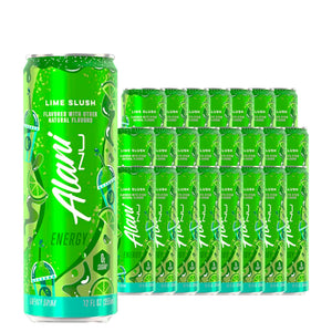 Alani Nu Energy Drink Lime Slush 12 oz Case 24 Pack