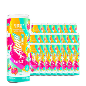 Alani Nu Energy Drink Sherbert Swirl 12 oz Case 24 Pack