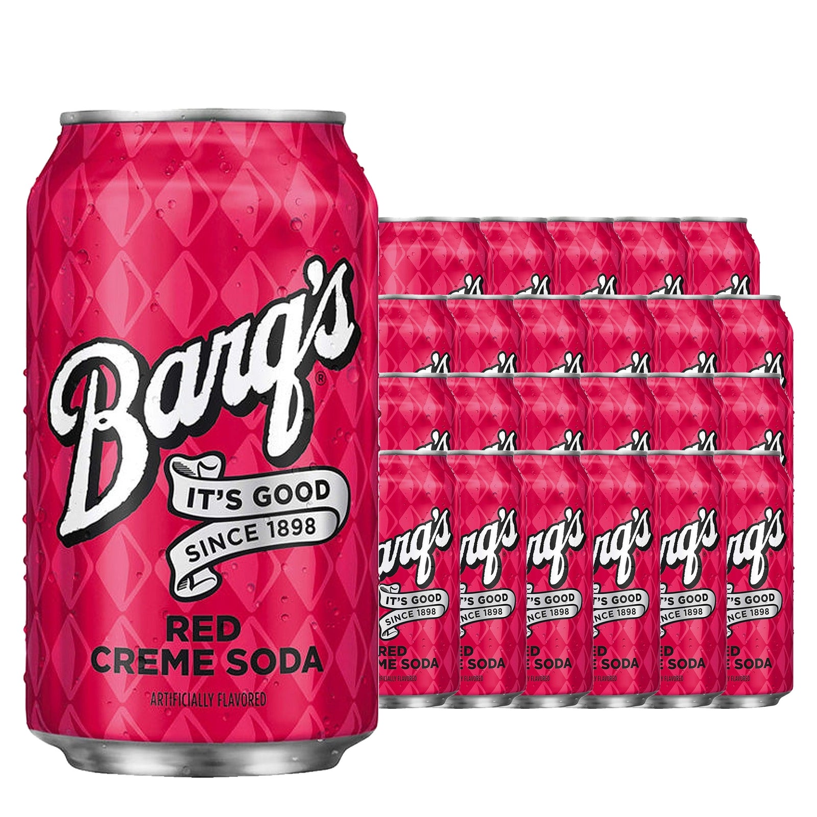 Barq's Red Creme Soda 355 mL / 12 fl oz case of 24 cans