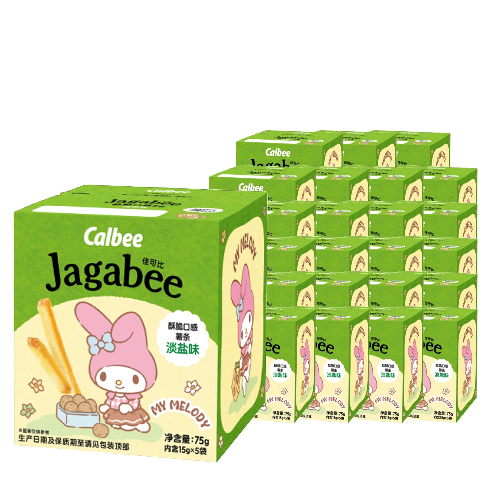 Calbee Jagabee Salted Fries (Sanrio Series) 75 g Case, 24 pack