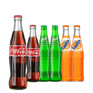 Coca-Cola Mexican Coke Fiesta Glass Bottles 12 oz Case 6 Pack