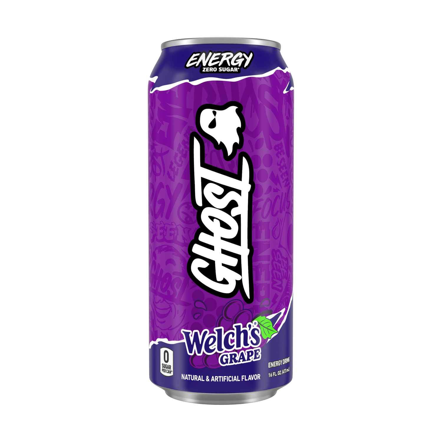 Ghost Energy Zero Sugar Welch's Grape 16 fl oz (473 mL) can