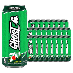 Ghost Energy Zero Sugar 7up Lemon Lime 16 oz Case 24 Pack