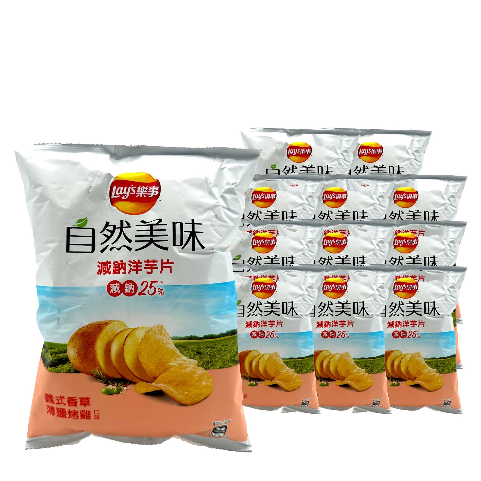 Lay's Lightly Salted Italian Herb Chicken 49 g / 1.7 oz case of 12 bags
