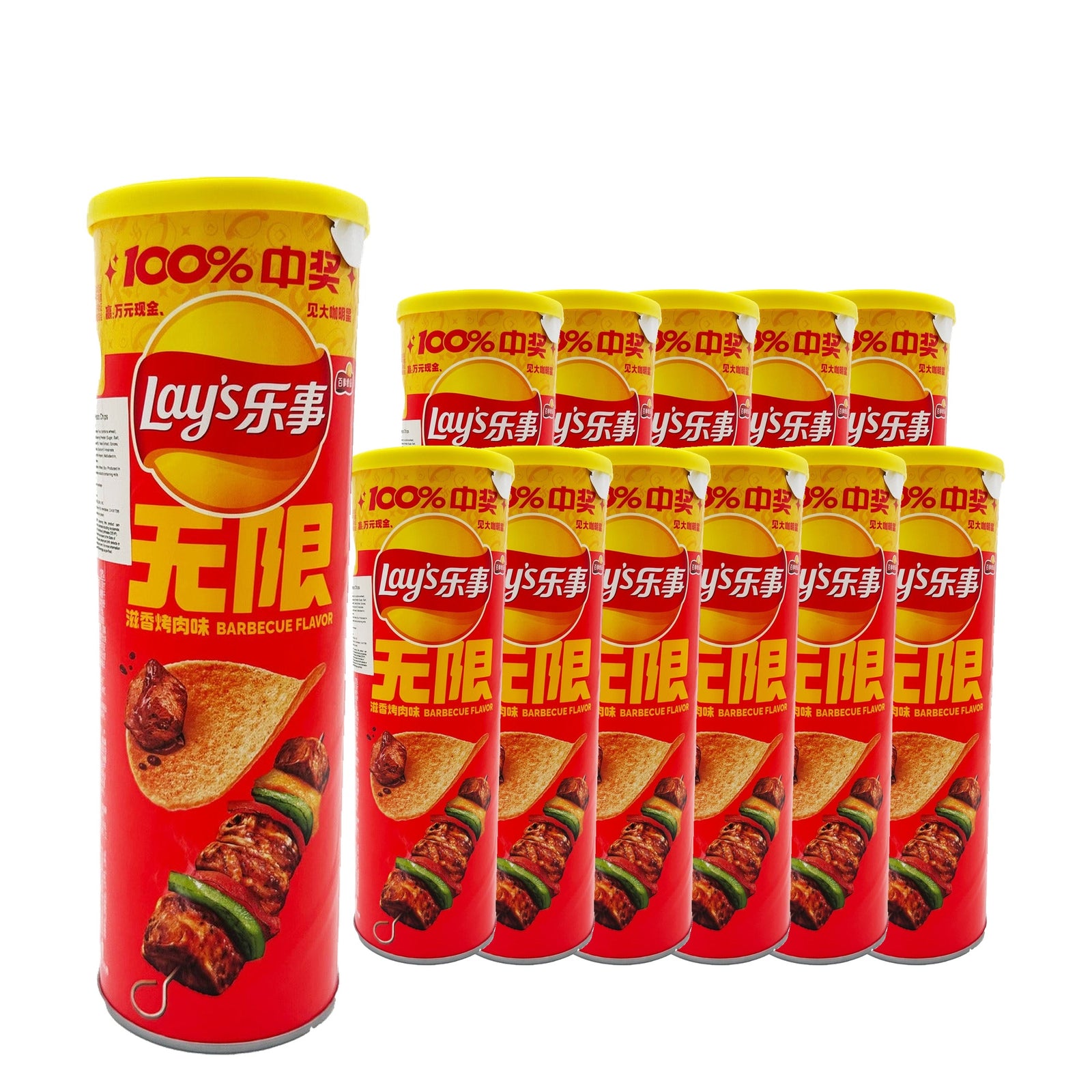 Lay's Stax Sizzle BBQ 90 g Case, 12 pack