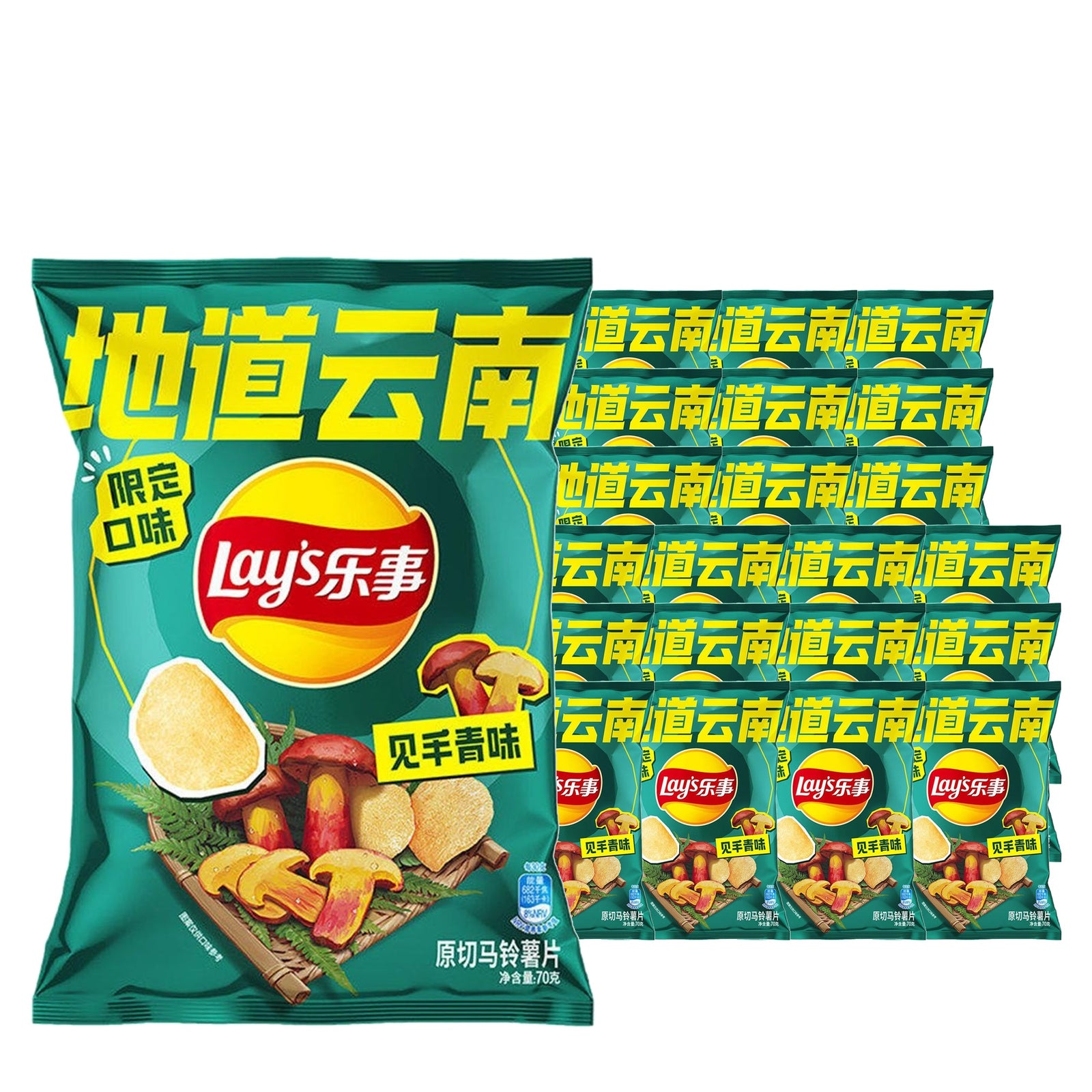 Lay's Wild Porcini Mushroom 70 g Case, 22 pack