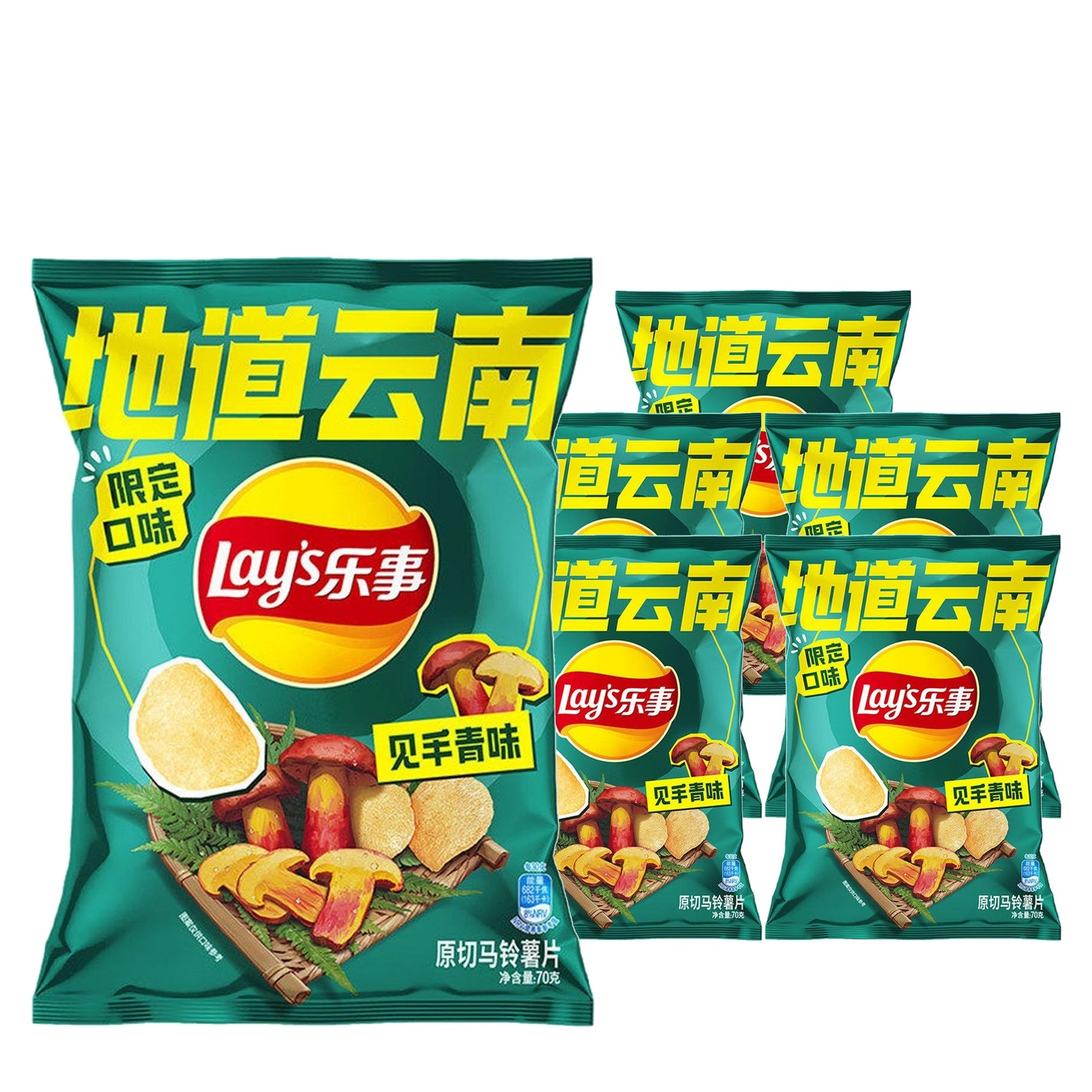 Lay's Wild Porcini Mushroom 70 g Case, 6 pack