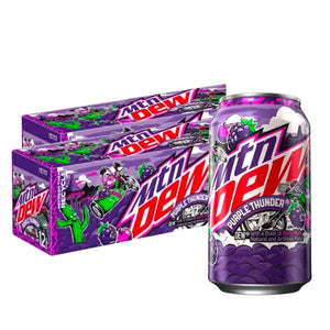 Mountain Dew Purple Thunder 12 oz Can Case