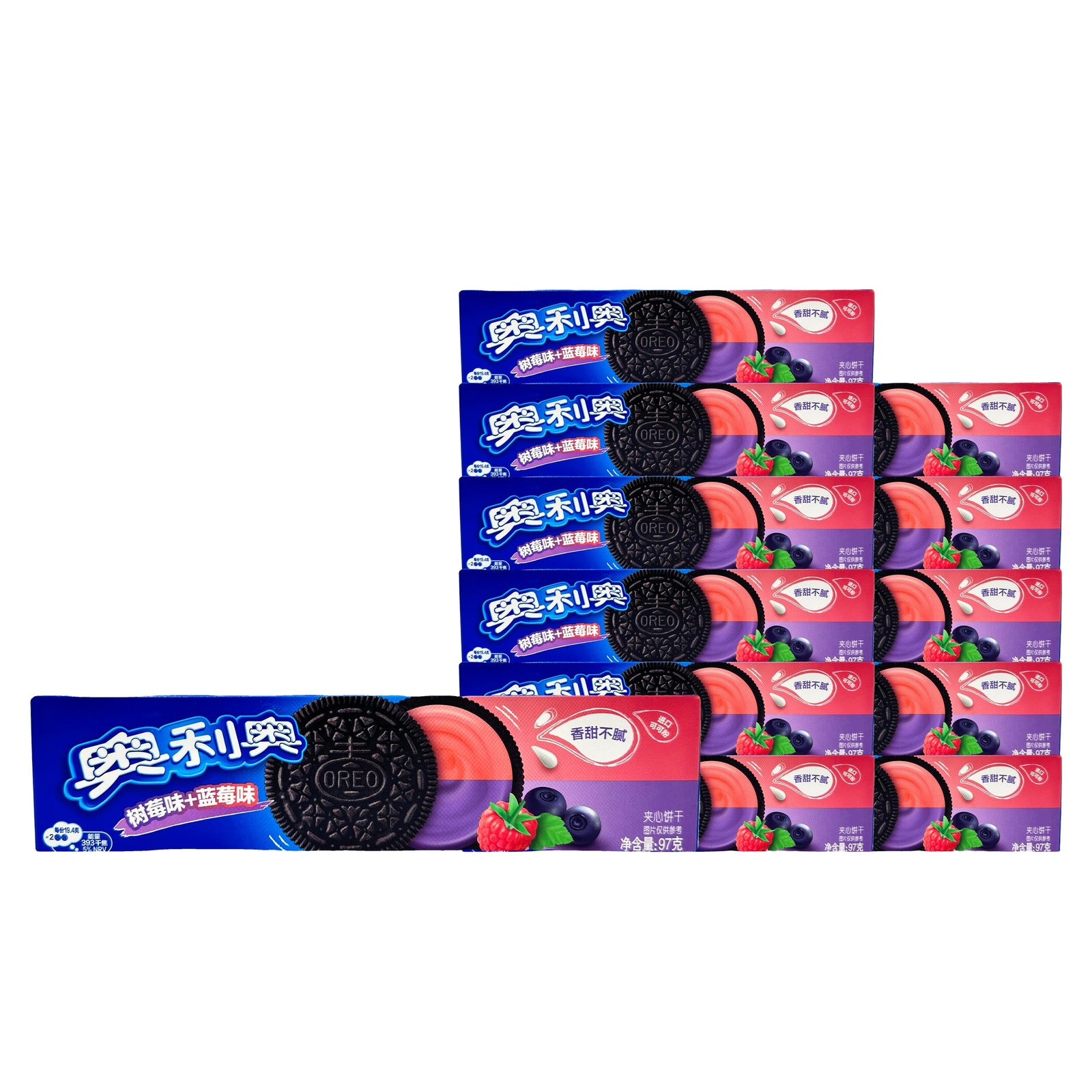 Oreo Blue Raspberry 97 g Case, 12 pack