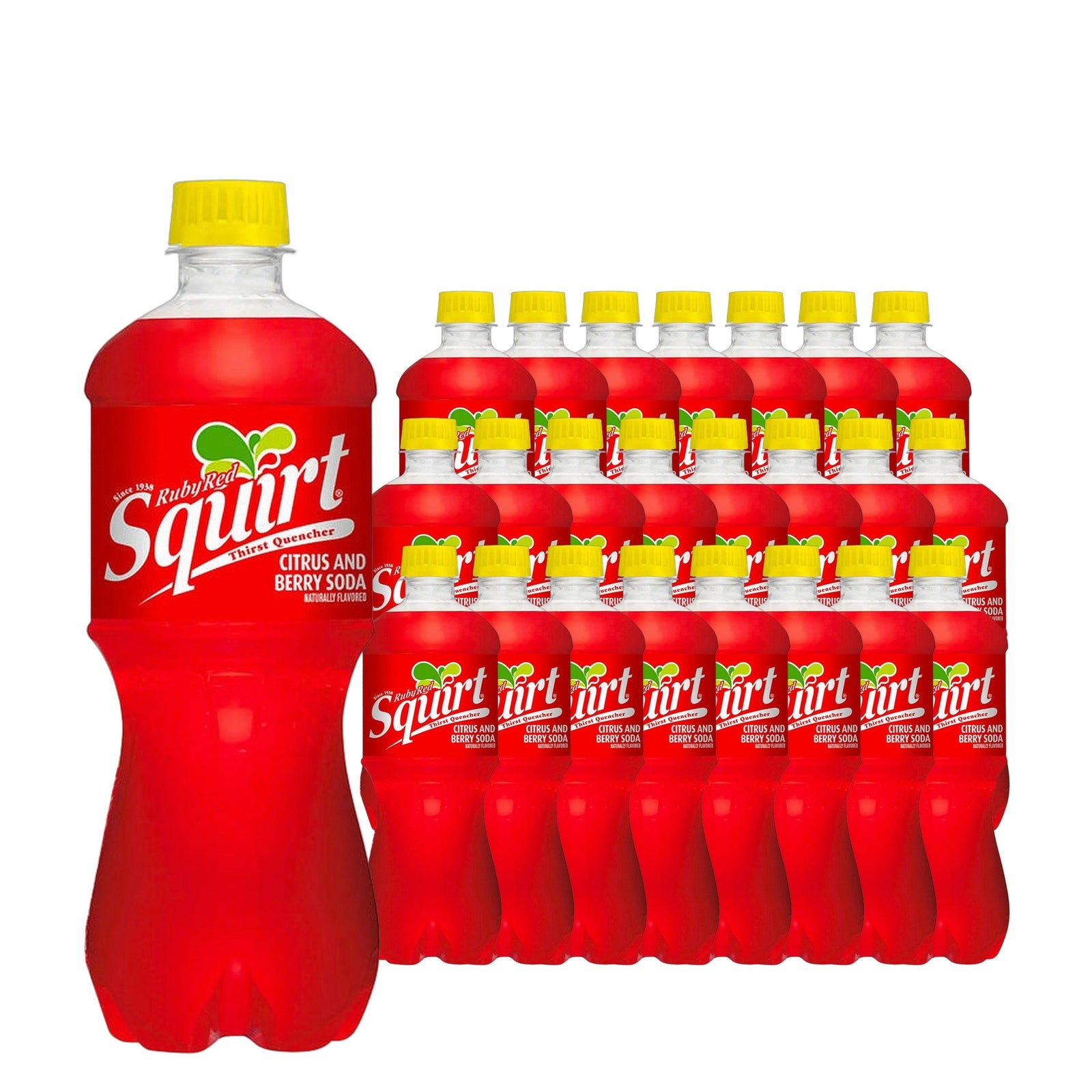 Squirt Ruby Red 591 mL / 20 fl oz case of 24 plastic bottles