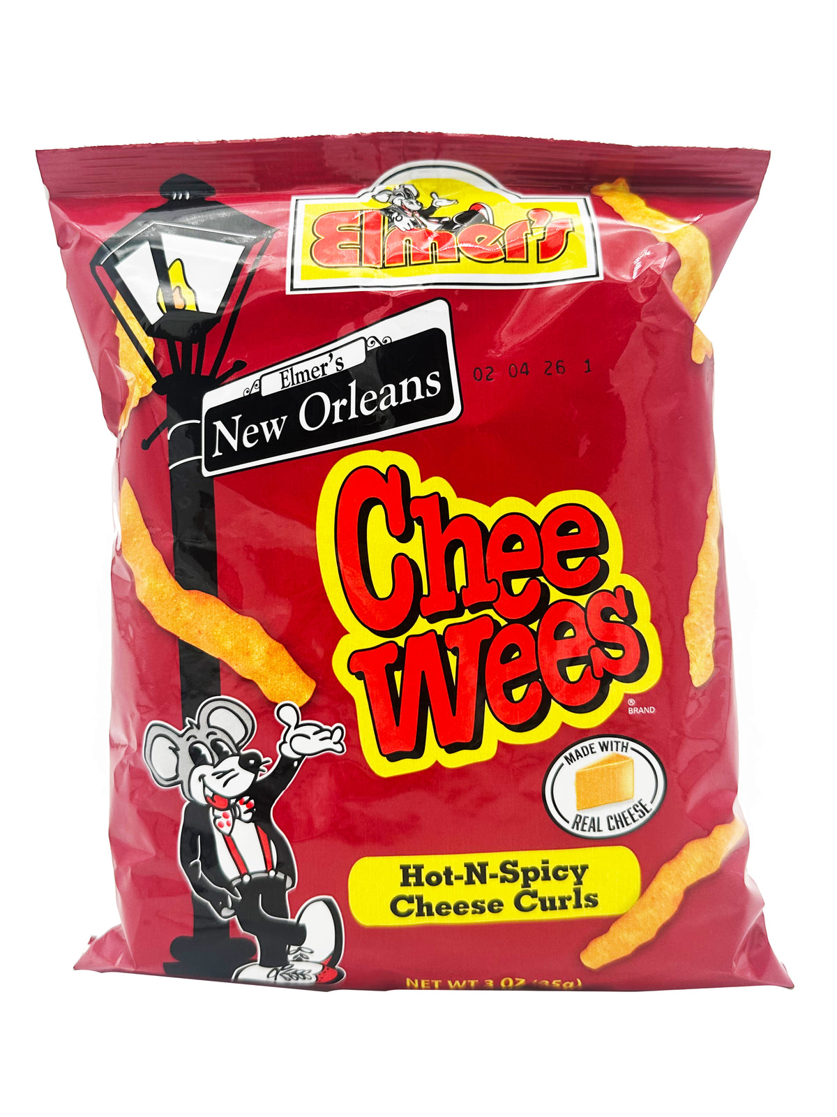 Elmer's Chee Wees Hot N Spicy Cheese Curls