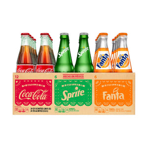 Coca-Cola Mexican Coke Fiesta Glass Bottles 12 oz Case