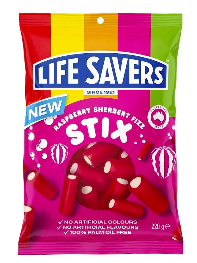 Life Savers Sherbert Fizz Stix Raspberry