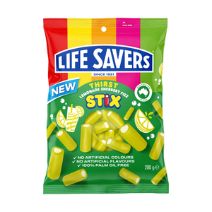 Life Savers Sherbert Fizz Stix Thirst Lemonade 200 g Case