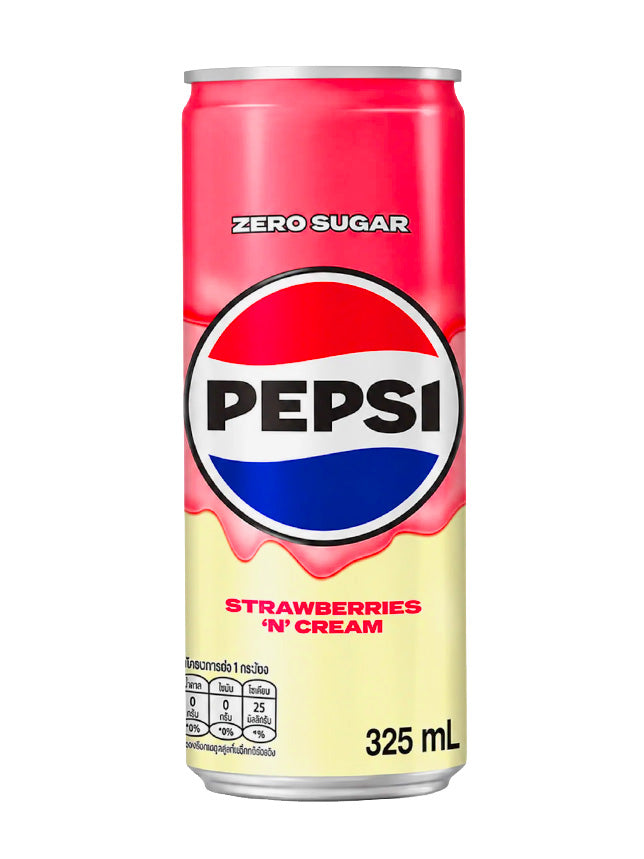 Pepsi Strawberry Milkshake Zero Sugar (Thai)