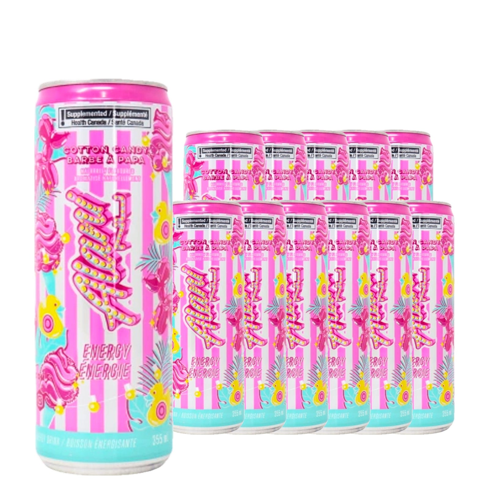 Alani Nu Energy Drink Cotton Candy 12 oz Case