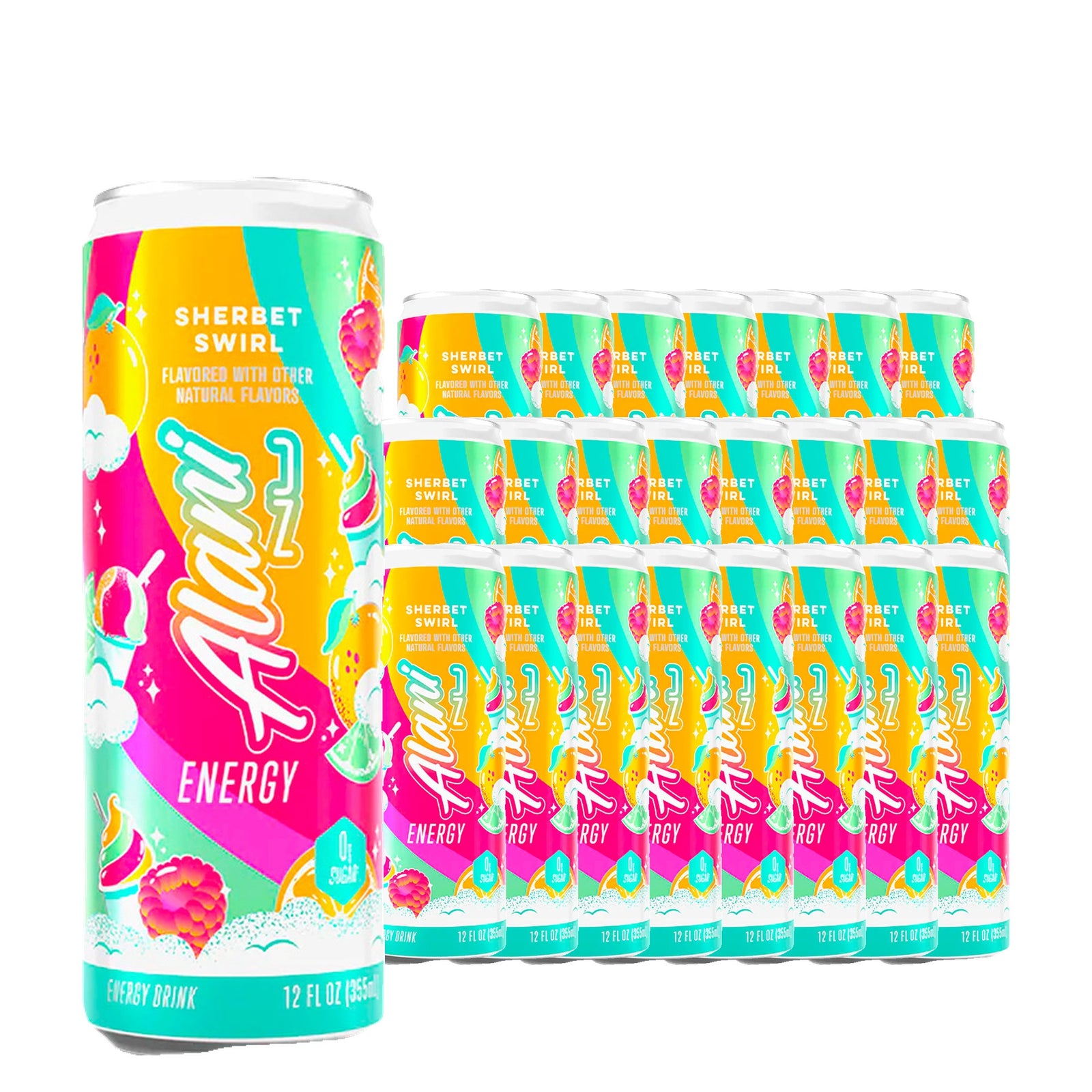Alani Nu Energy Drink Sherbert Swirl 12 oz Case