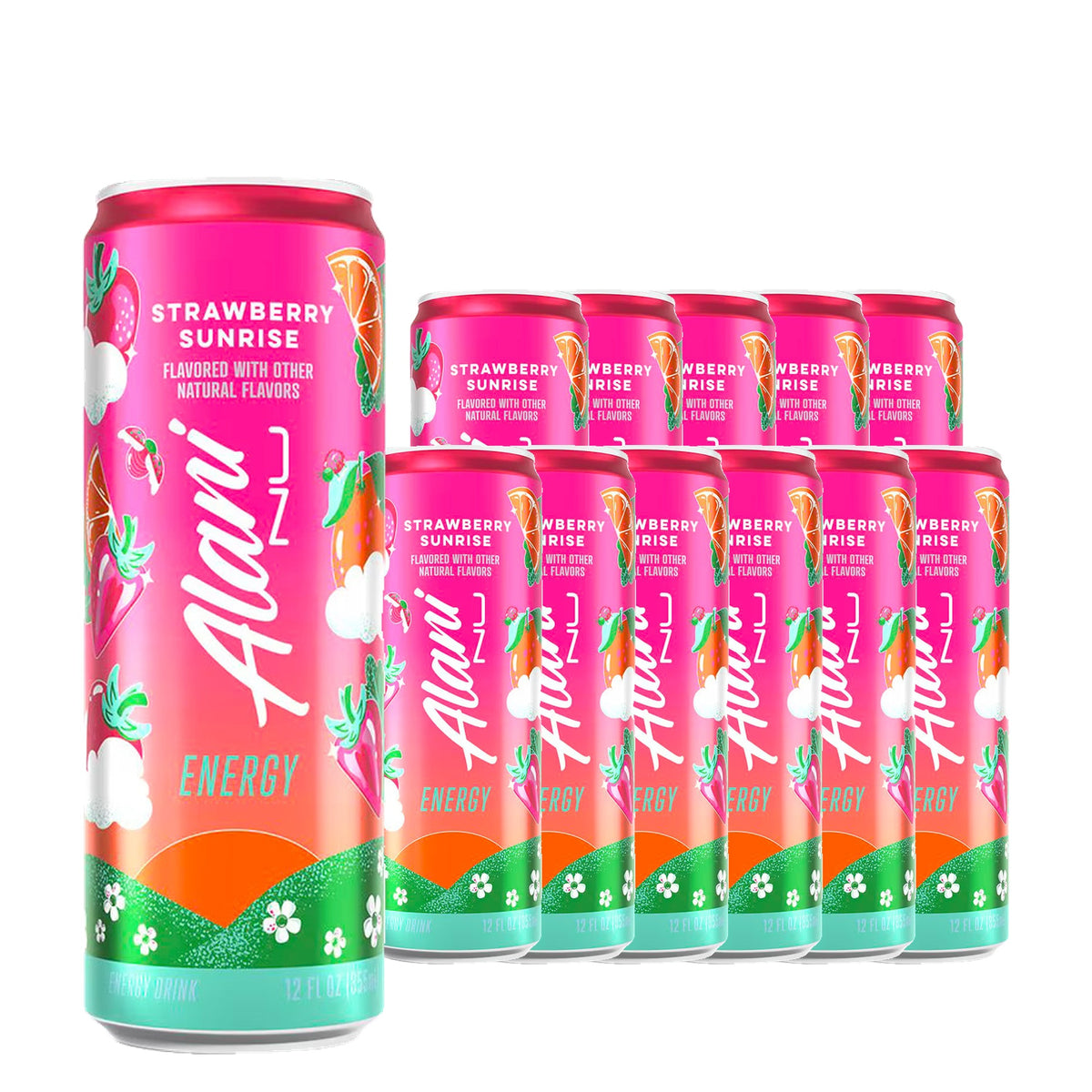 Alani Nu Energy Drink Strawberry Sunrise 12 oz Case