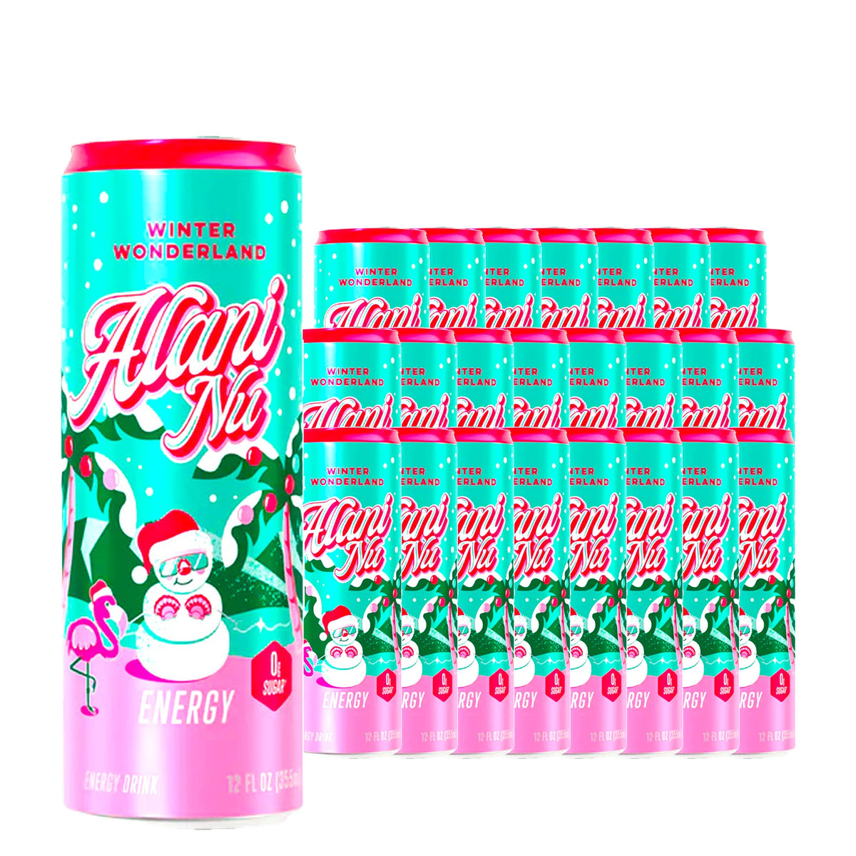 Alani Nu Energy Drink Winter Wonderland 12 oz Case 24 Pack
