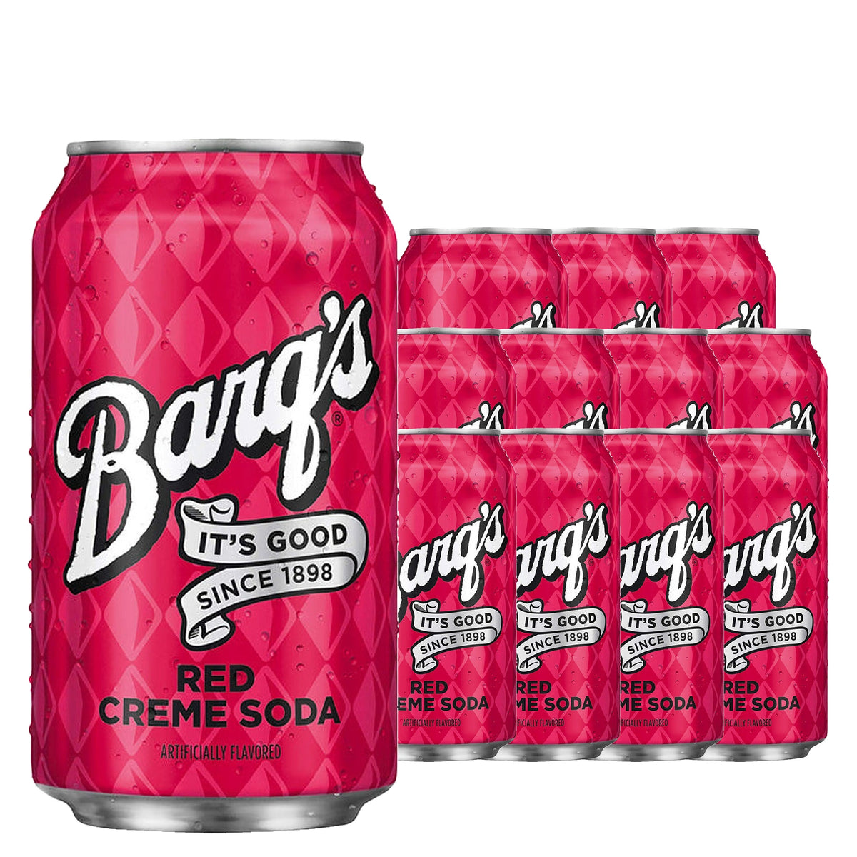 Barq's Red Creme Soda 355 mL / 12 fl oz case of 12 cans