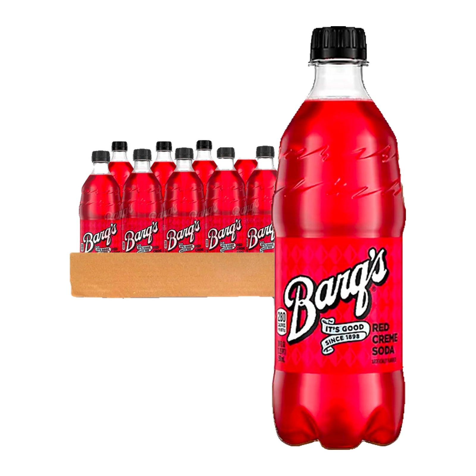 Barq's Red Cream Soda 20 oz Case 24 Pack