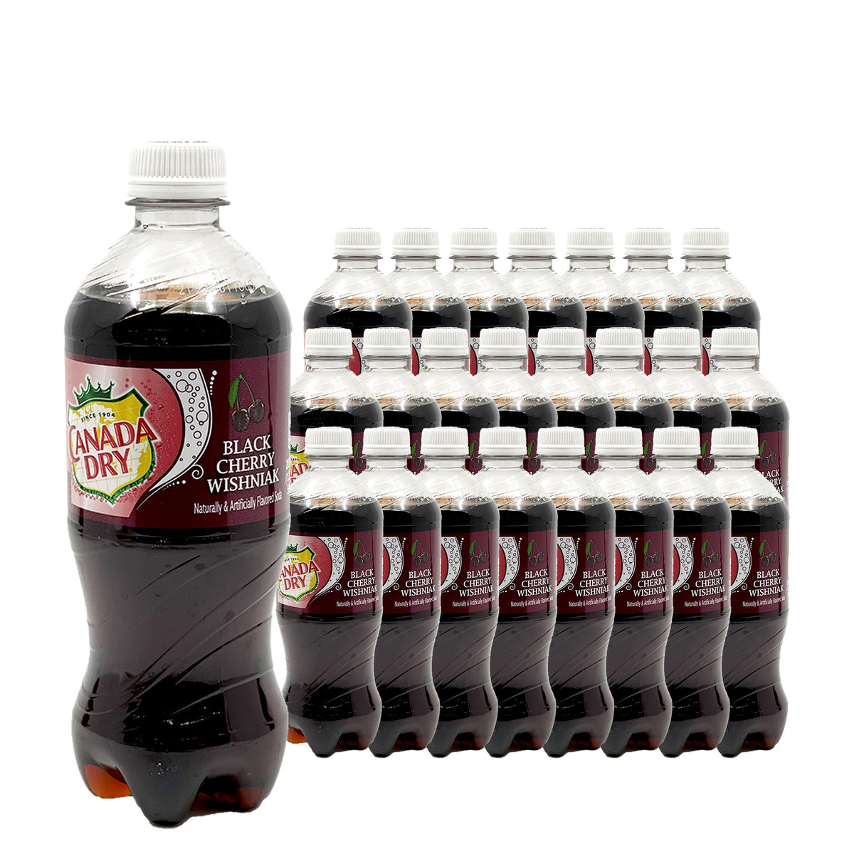 Canada Dry Black Cherry Wishniak 20 oz 24 pack case pack shot