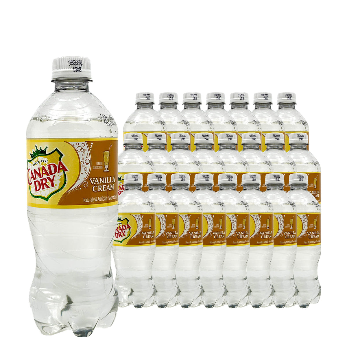 Canada Dry Vanilla Cream 20 oz 24 pack case pack shot