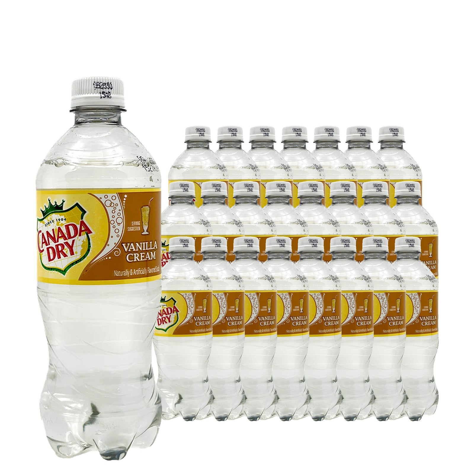 Canada Dry Vanilla Cream 20 oz 24 pack case pack shot