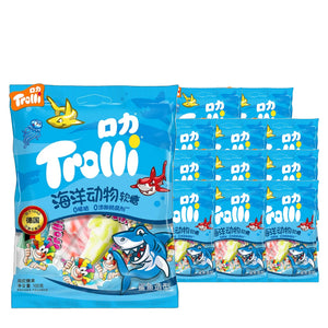 Trolli Shark Gummies 100 g / 3.5 oz case of 12 bags