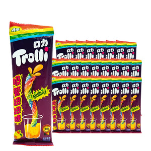 Trolli Rainbow Twisty Straws 40 g / 1.4 oz case of 24 bags