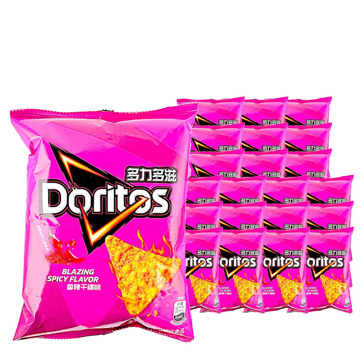 Doritos Blazing Spicy 68 g / 2.4 oz case of 22 bags