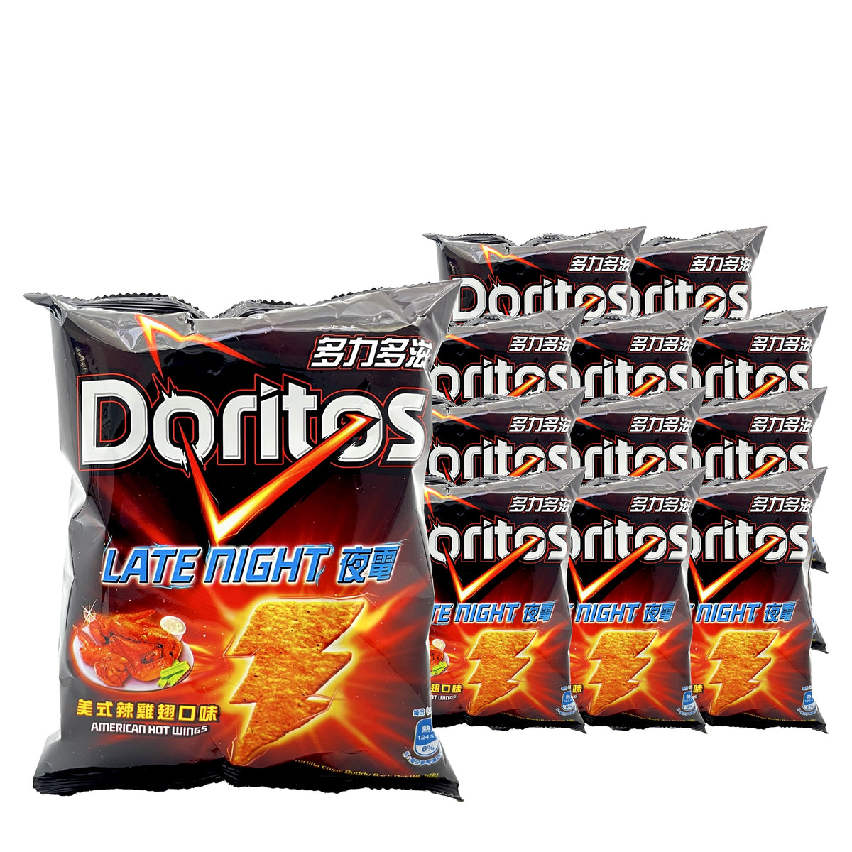 Doritos Late Night Hot Wing 40 g Case, 12 pack