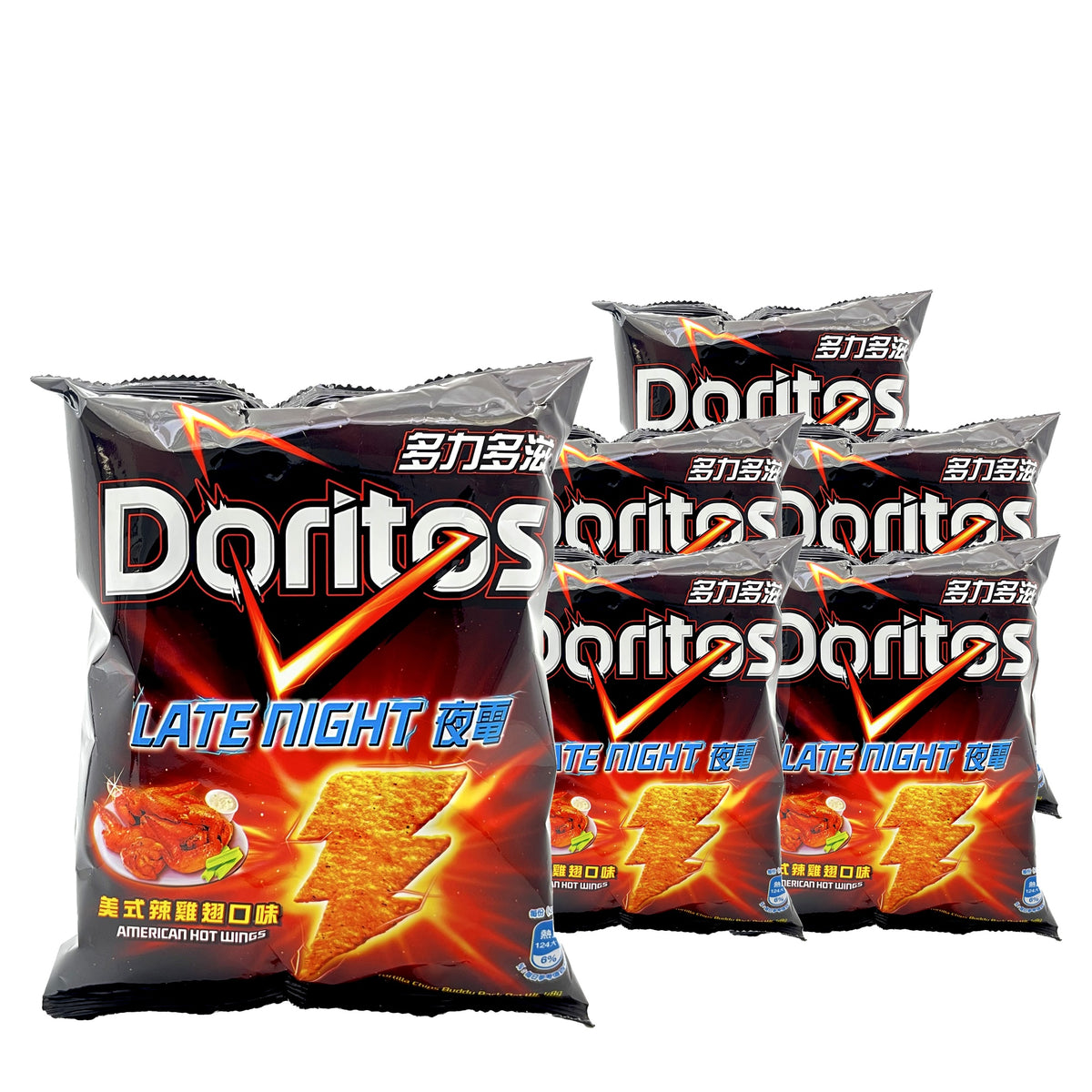 Doritos Late Night Hot Wing 40 g Case, 6 pack