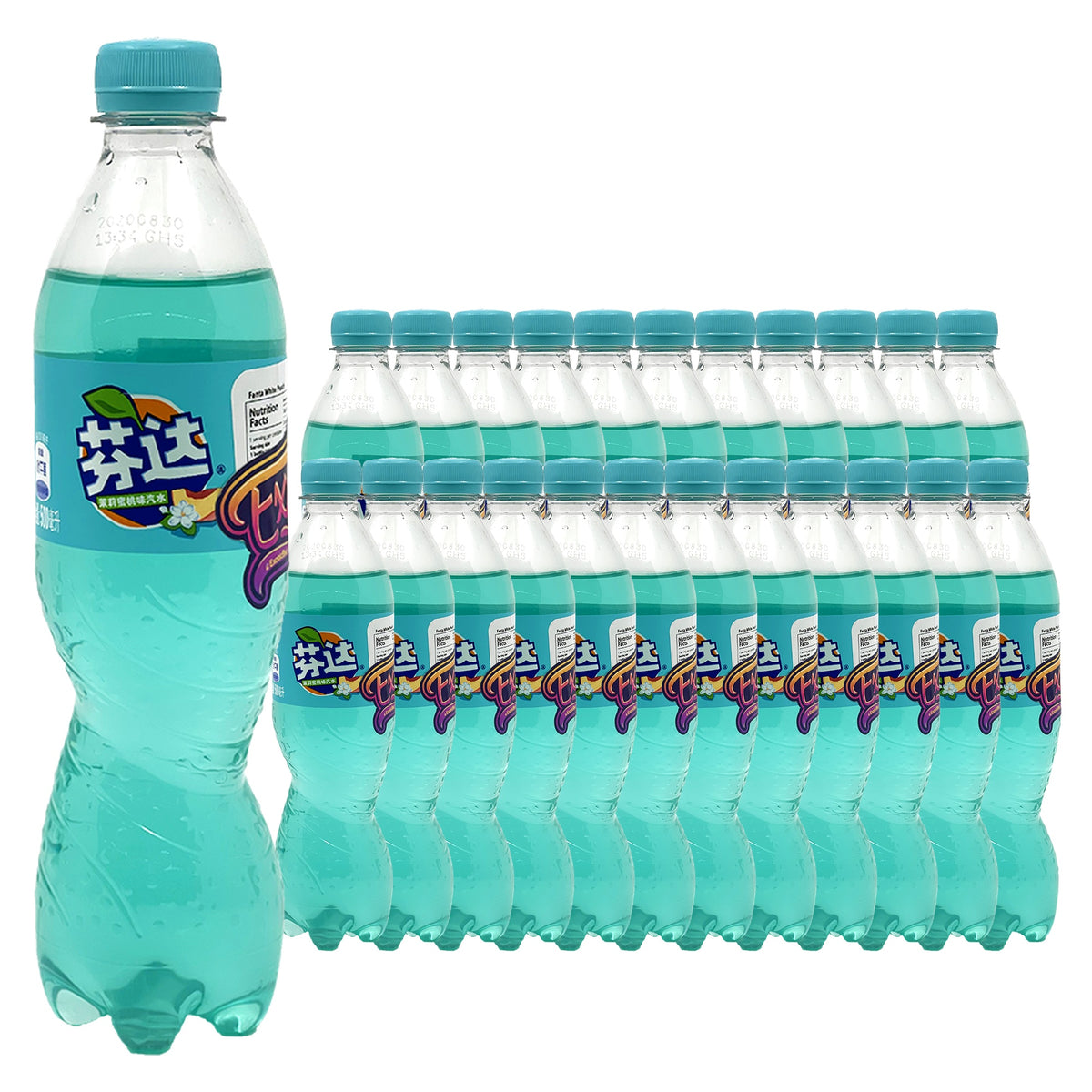 Fanta Jasmine Peach 500 mL 24 pack case pack shot