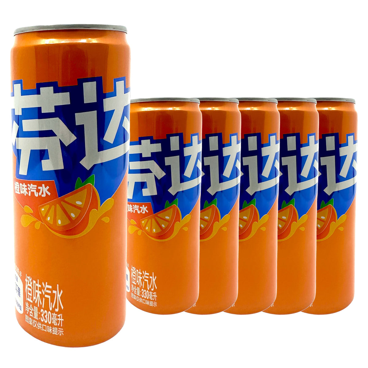 Fanta Orange China 330 mL Can Case 6 Pack