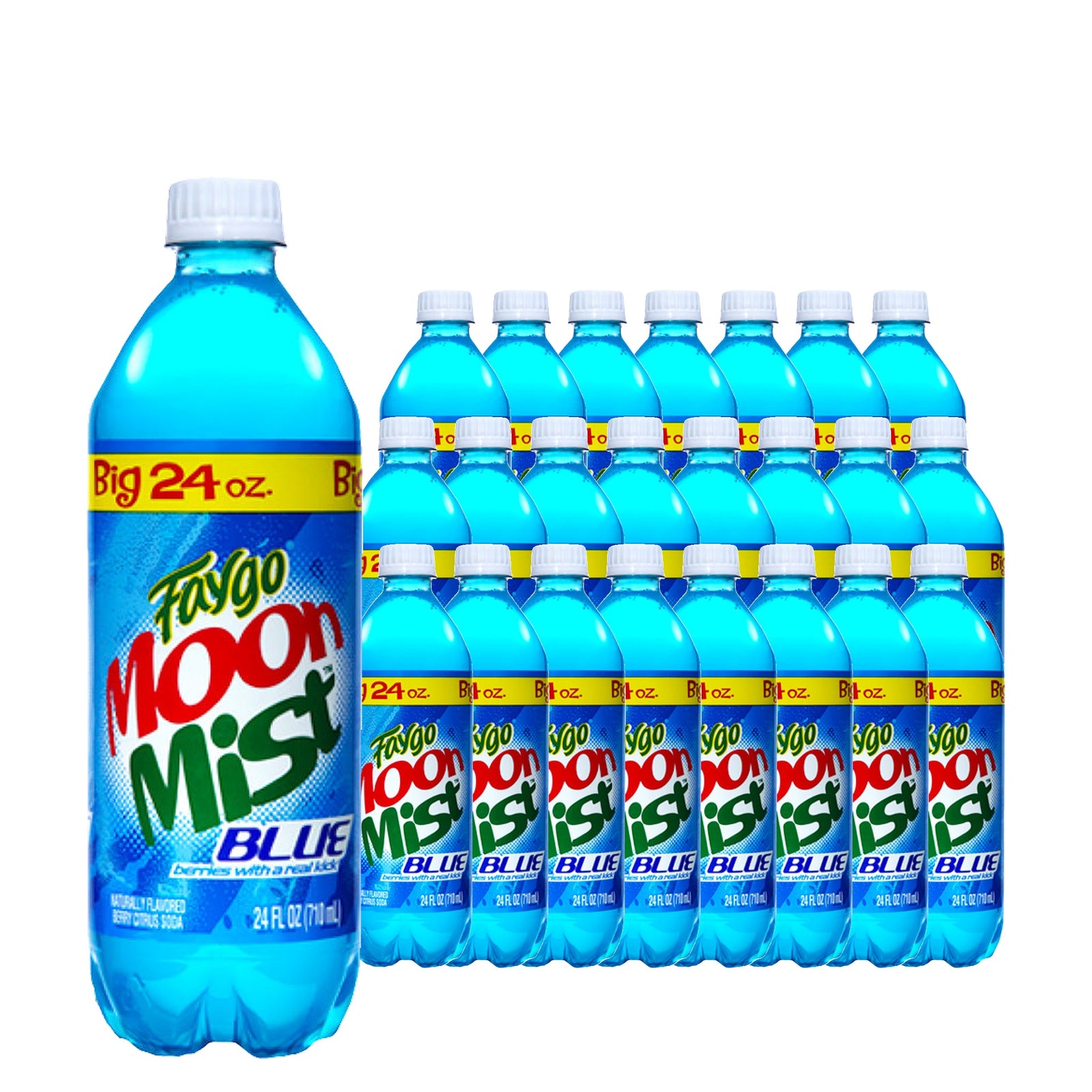 Faygo Moon Mist Blue 24 oz, 24 Pack