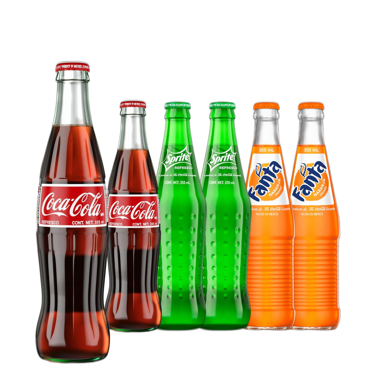 Coca-Cola Mexican Coke Fiesta Glass Bottles 12 oz Case 6 Pack