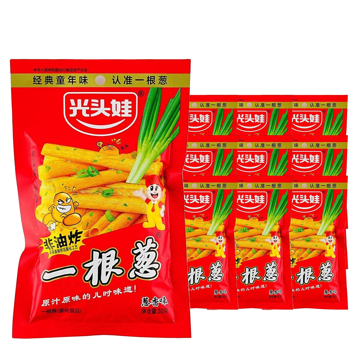 Guangtouwa Shallot Sticks 30 g / 1.1 oz case of 10 bags