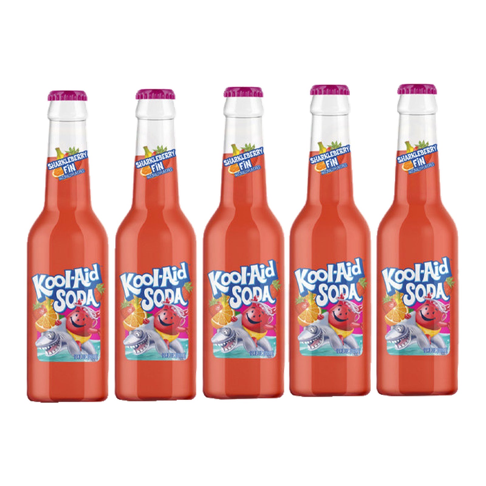 Kool Aid Sharkleberry Fin 12 oz, 5 Pack