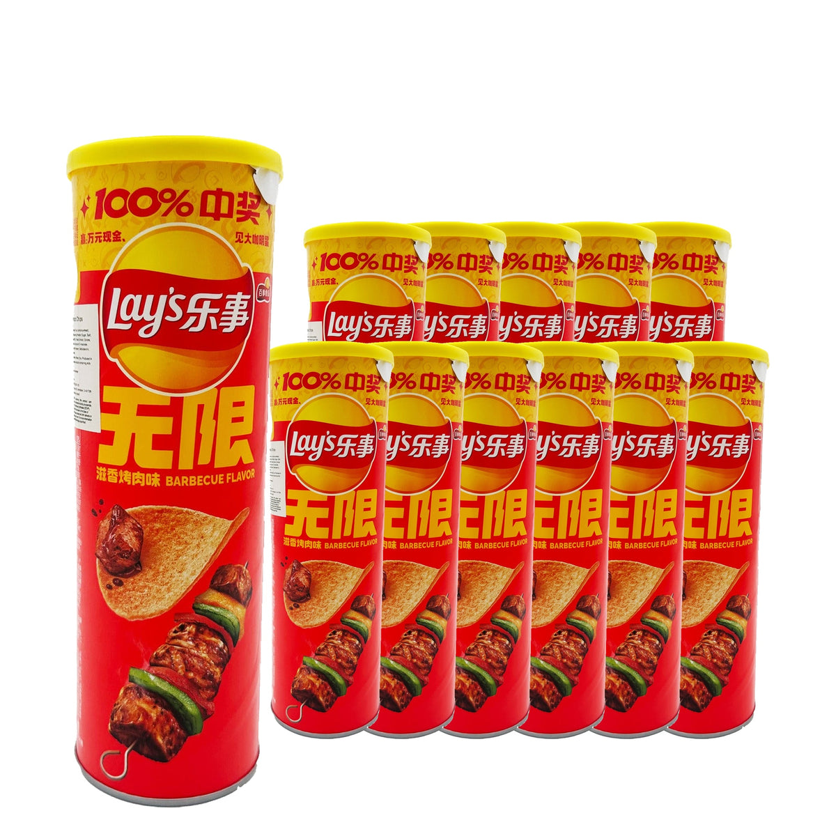 Lay's Stax Sizzle BBQ 90 g Case, 12 pack