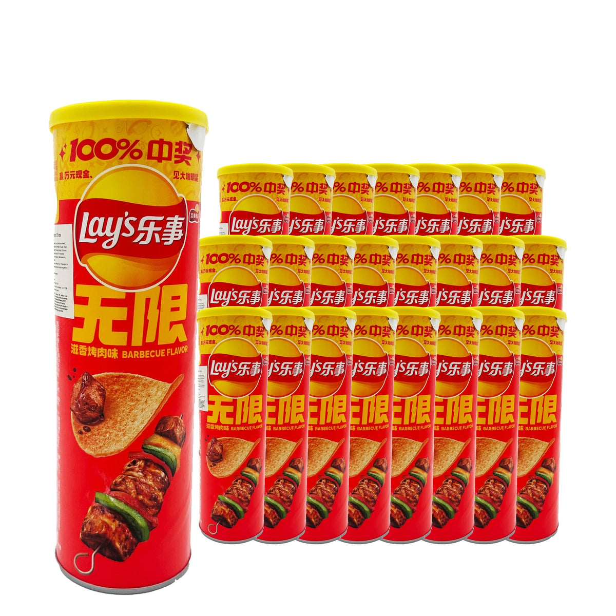Lay's Stax Sizzle BBQ 90 g Case, 24 pack