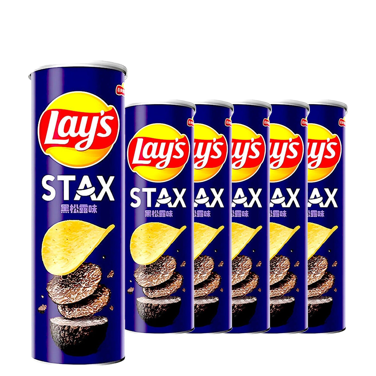 Lay's Stax Truffle Black Pepper 90 g Case, 6 pack