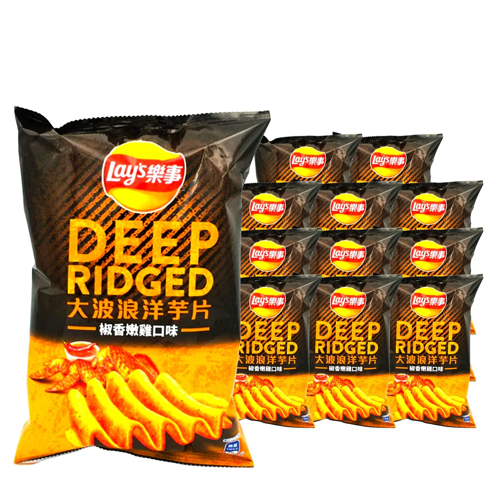 Lay's Wavy Pepper Chicken 30.5 g Case, 12 pack