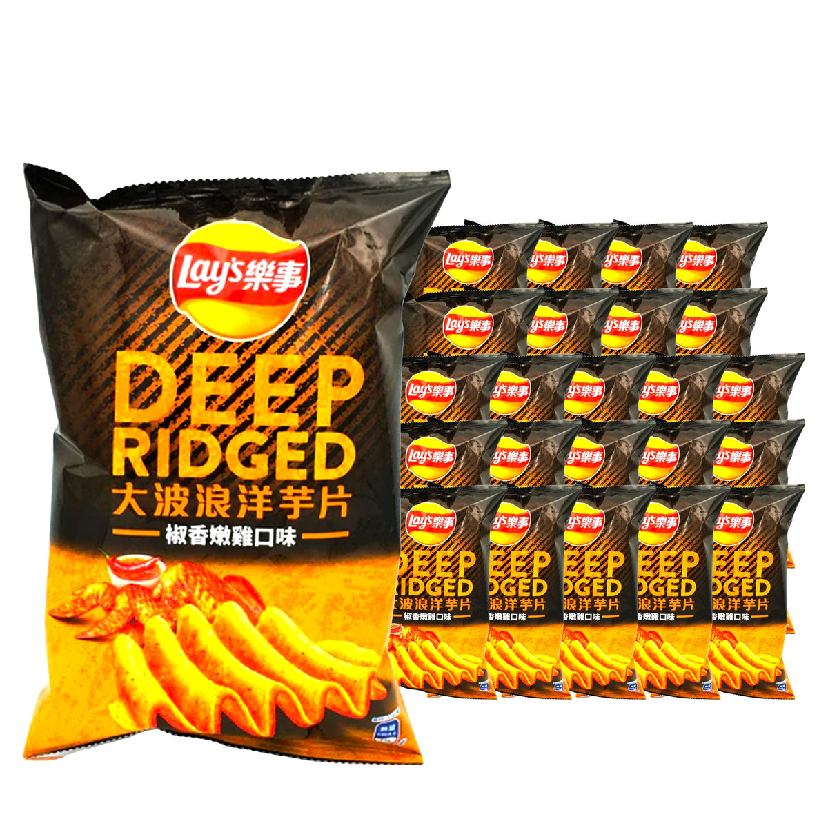 Lay's Wavy Pepper Chicken 30.5 g Case, 24 pack
