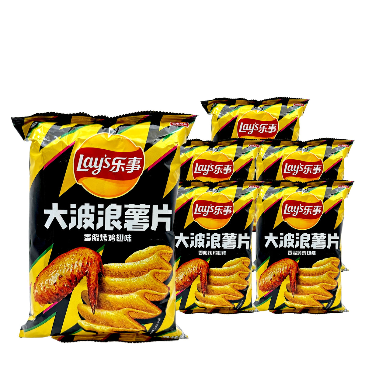 Lay's Wavy Roasted Chicken Wing 70 g Case, 6 pack