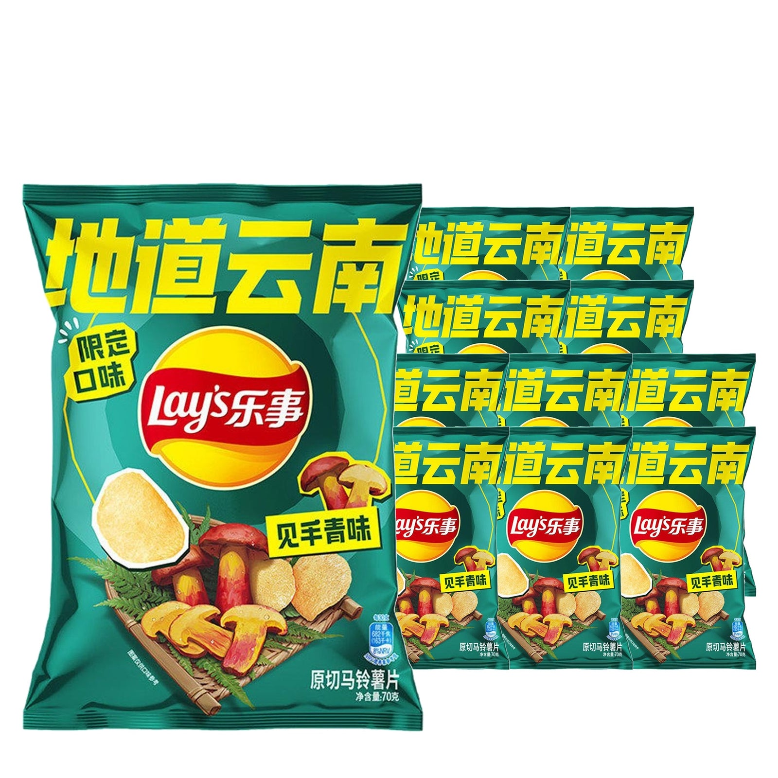 Lay's Wild Porcini Mushroom 70 g Case, 11 pack