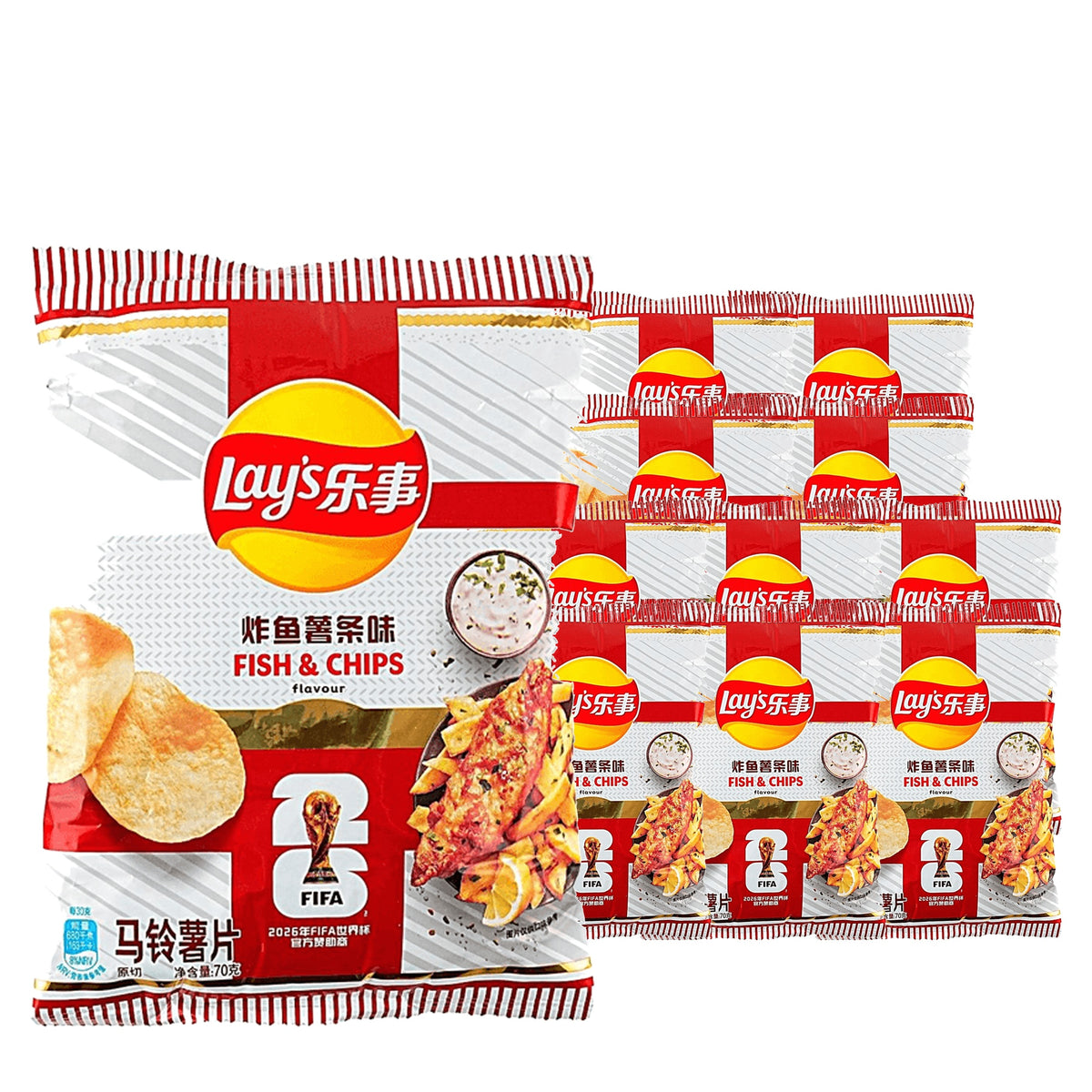 Lay's World Cup Unlimited England Fish & Chips 70 g Case, 11 pack