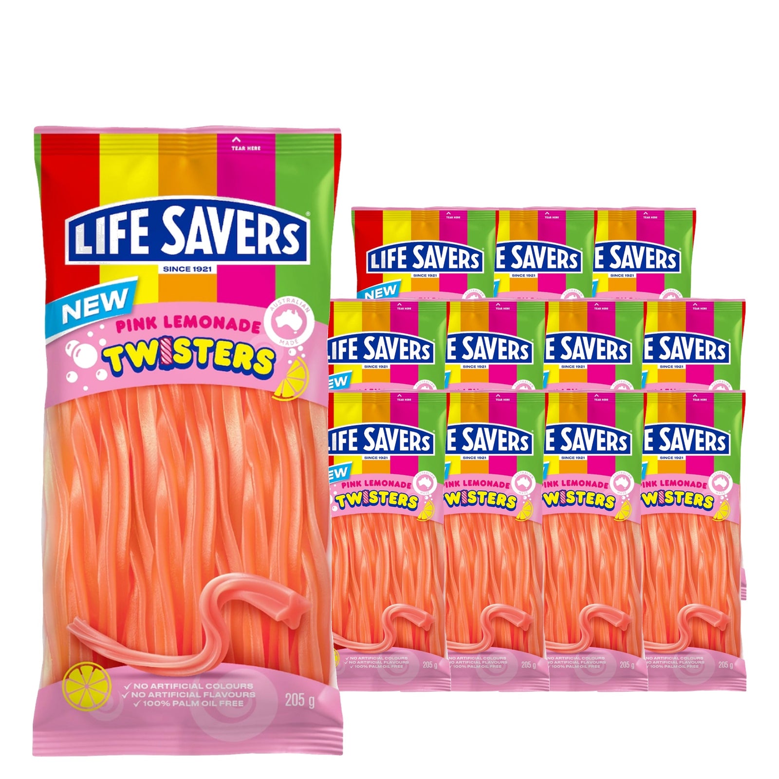 Life Savers Pink Lemonade Twisters 205 g Case, 12 pack