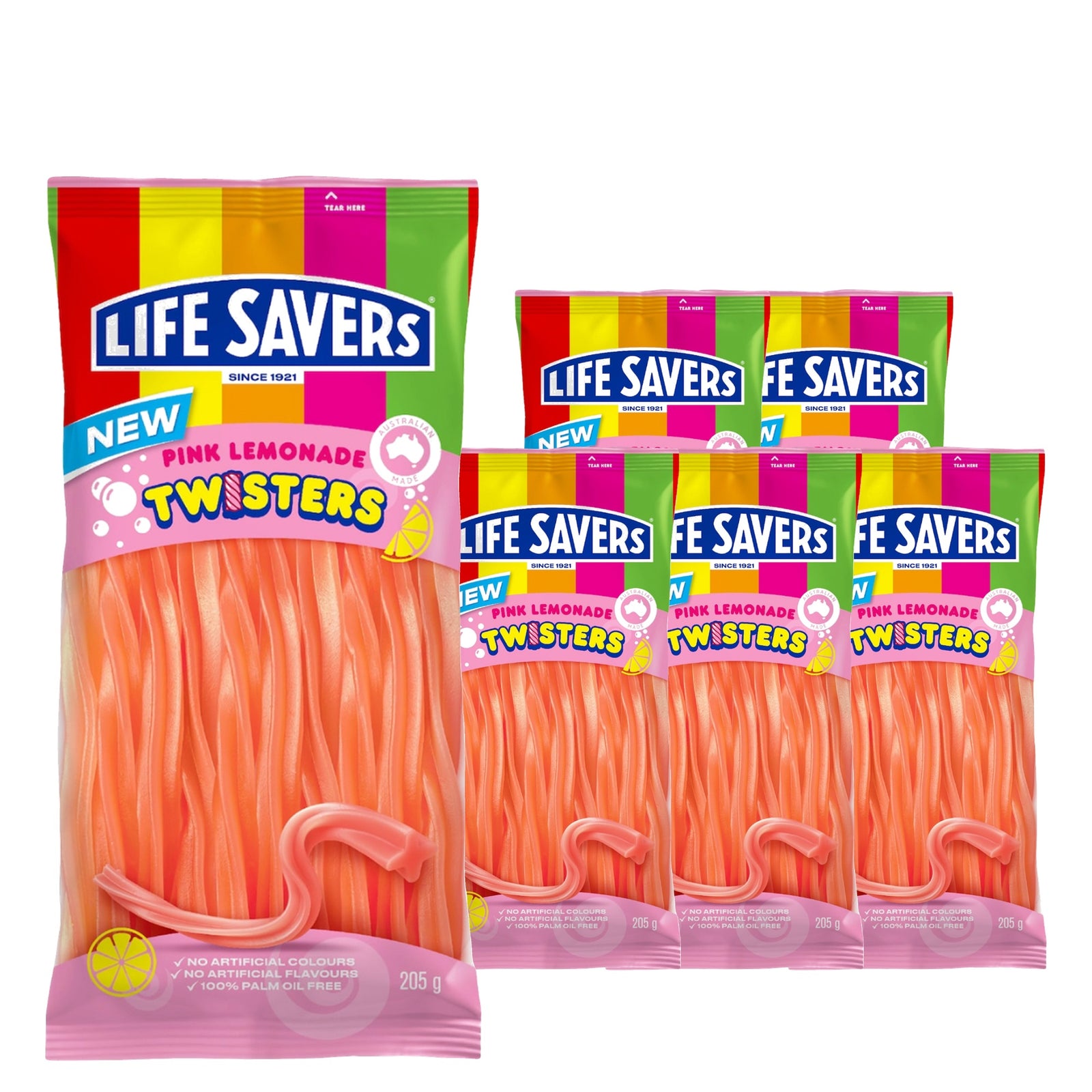 Life Savers Pink Lemonade Twisters 205 g Case, 6 pack