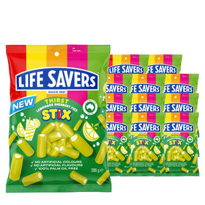 Life Savers Sherbert Fizz Stix Thirst Lemonade 200 g Case 12 Pack